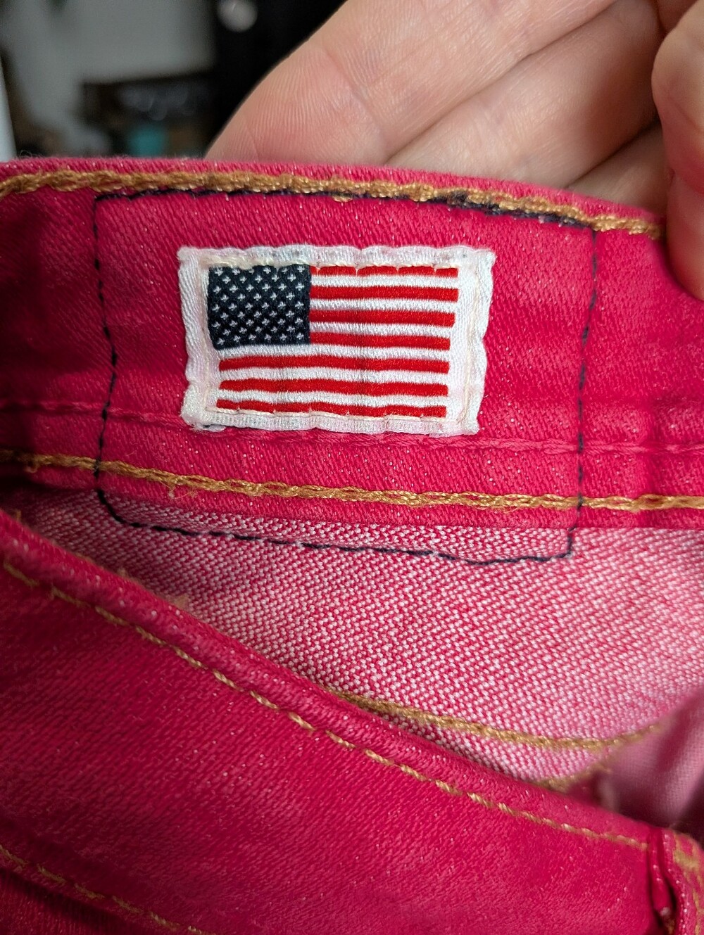 Red True Religion 5 Pocket Jeans - Picture 4 of 7